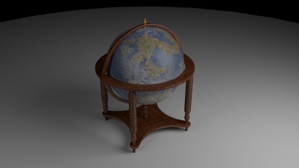 Wooden globe,Animated  preview image 2